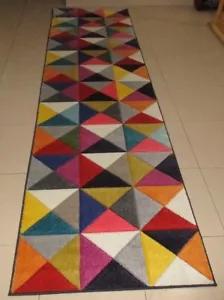 Modern Colorful Heatset floor Hallway Runner Rug