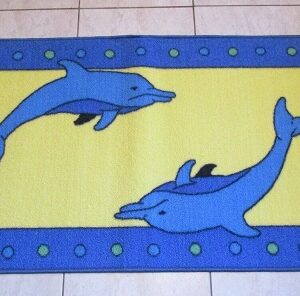 Rubber Backed Dolphins Runner Mat Rug