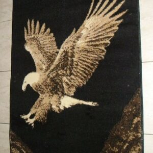 Modern Eagle Animal Print Themed Runner Rug