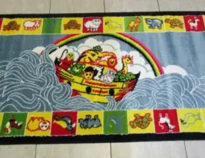 Modern Kids Animals Boat Play Mat Rug