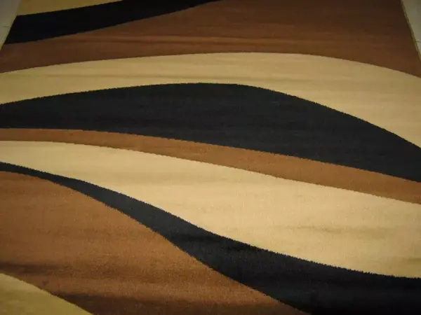 Beige Modern Heatset Floor Rug