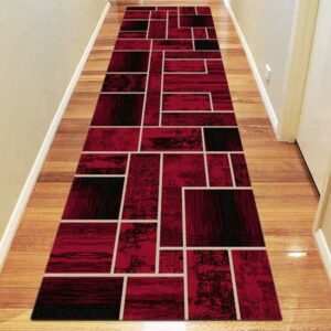 Ruby-119 Modern Hallway Runner Rug