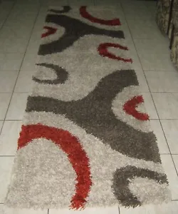 Modern Heatset Shag Shaggy Hallway Runner