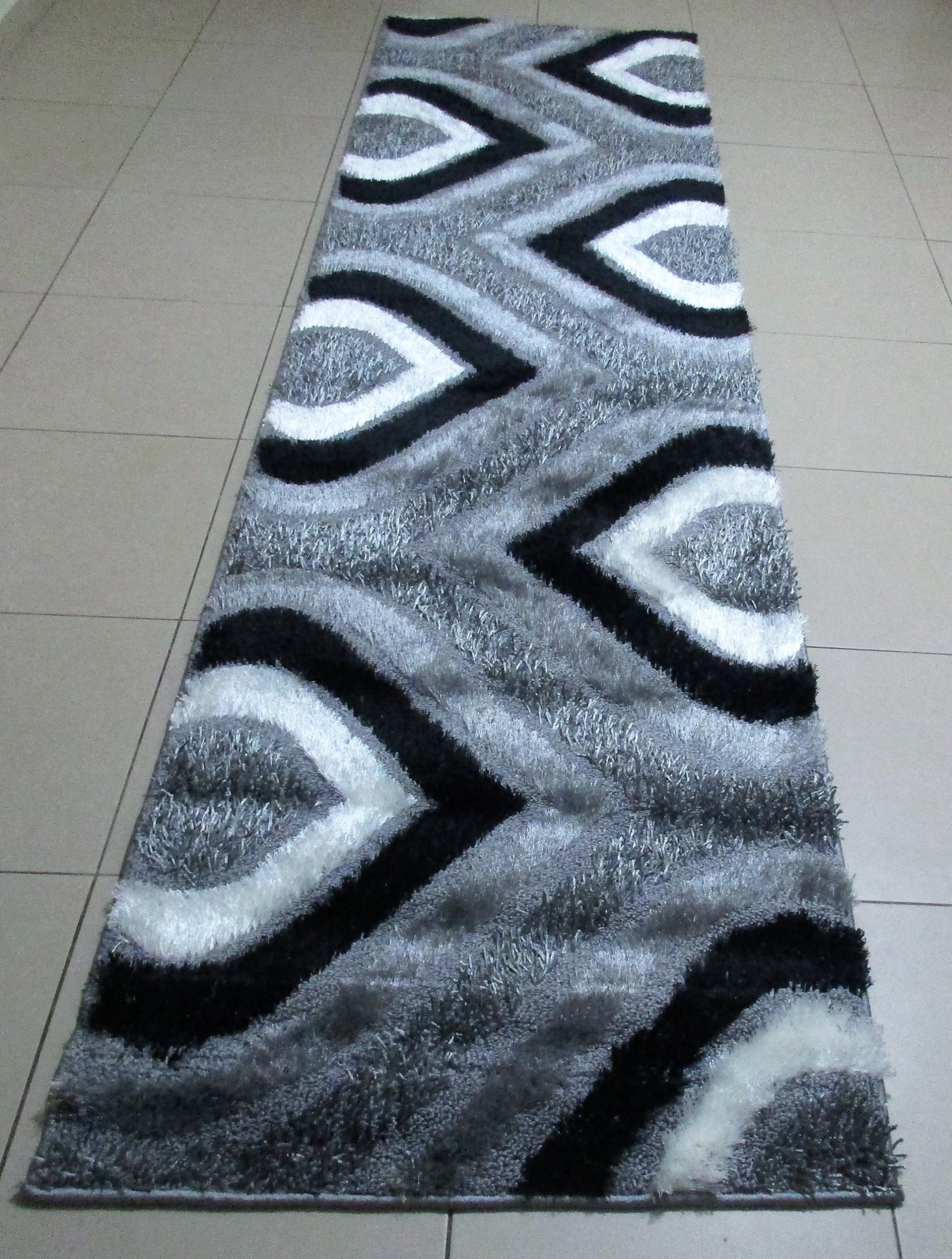 Grey Luxury Shaggy Rug